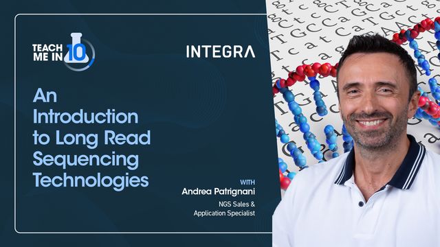 Headshot of Andrea Patrignani next to the title of his presentation “An Introduction to Long-Read Sequencing Technologies” 