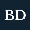 White letters "BD" on a navy background.