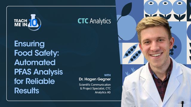 Hagen M. Gegner, Scientific Communication and Project Specialist at CTC Analytics smiling in a white lab coat  