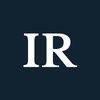 White letters "IR" on a navy background.