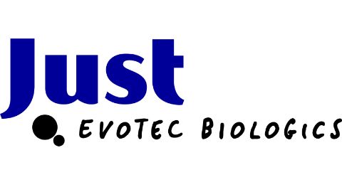 A logo for the brand Just - Evotec Biologics