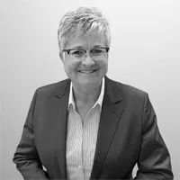 Credit: Lori A. Ball. Black and white headshot of Lori A. Ball.