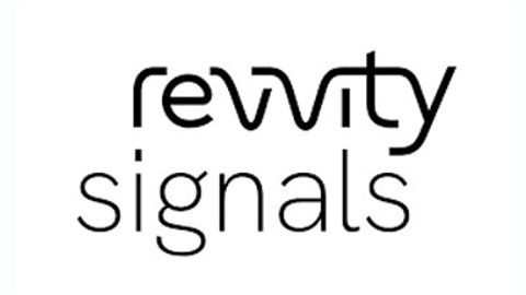 A logo for the brand Revvity Signals
